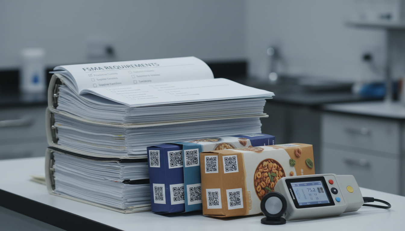 FSMA compliance documentation and packaging samples