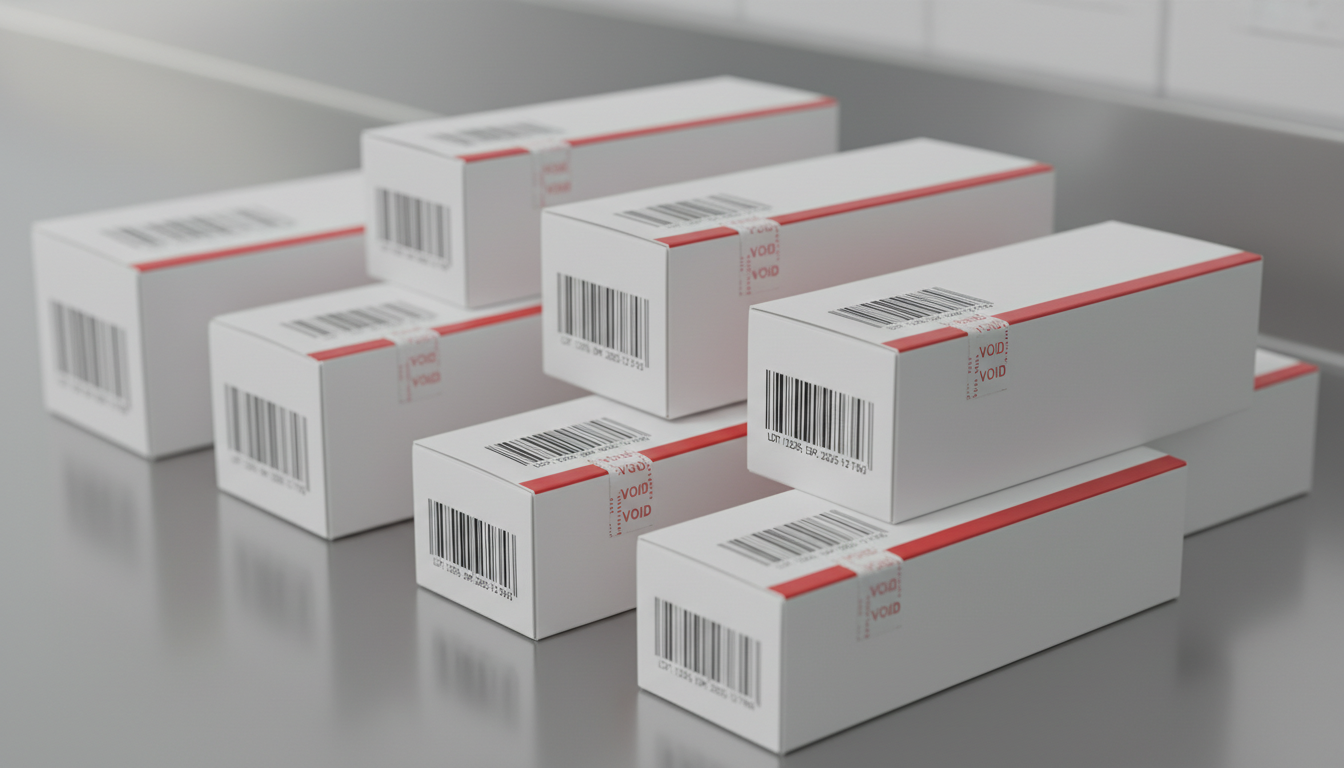 Pharmaceutical packaging with serialization codes