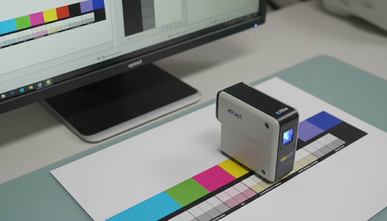 CTV measurement workflow with X-Rite eXact spectrophotometer on printed sheet