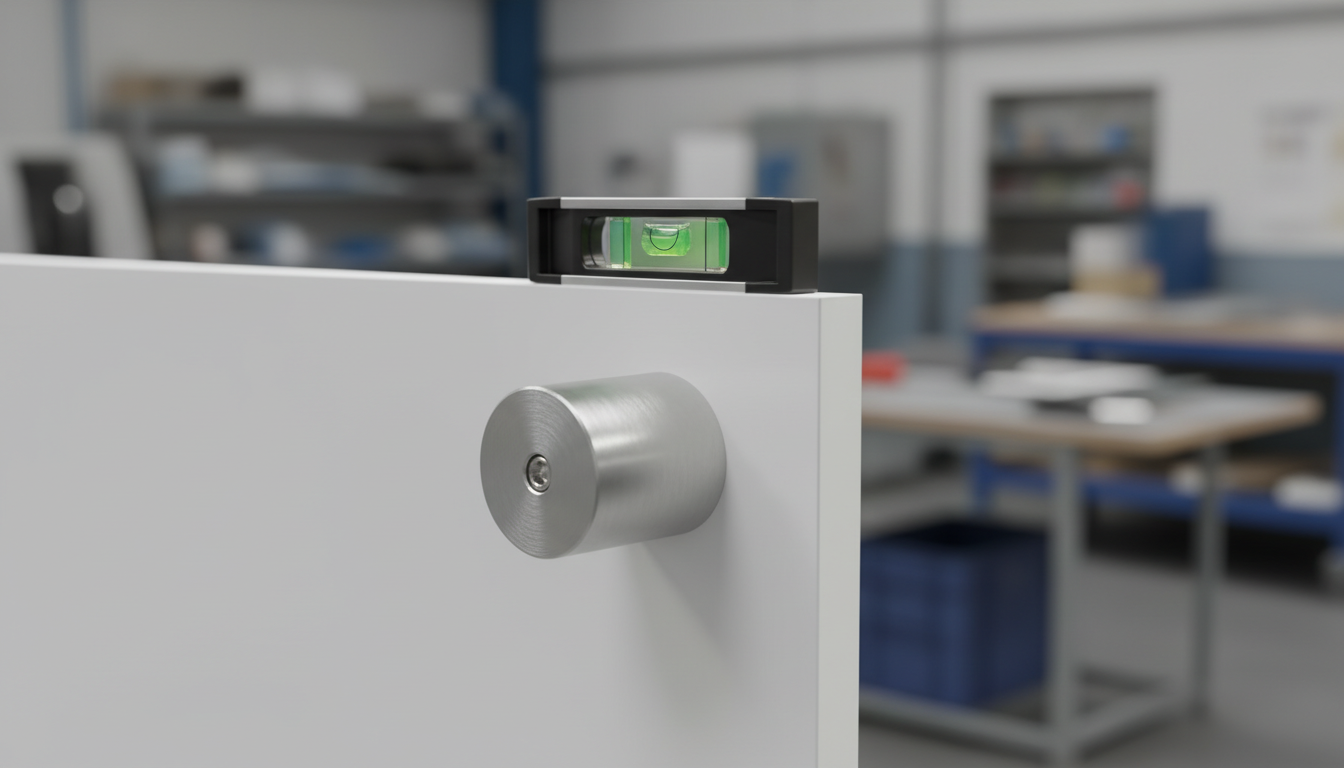 Close-up detail of rigid display panel edge with aluminum mounting bracket