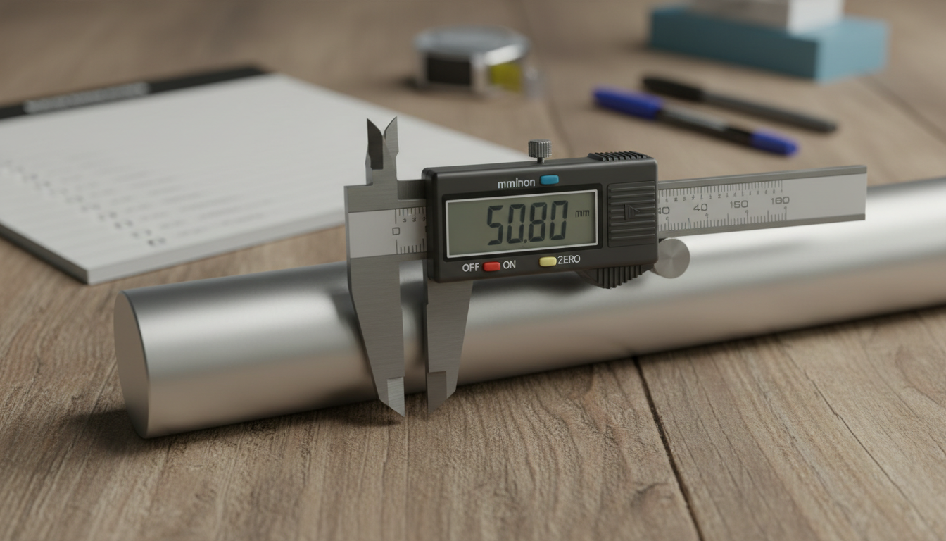 Measuring aluminum leg thickness for camping table quality check