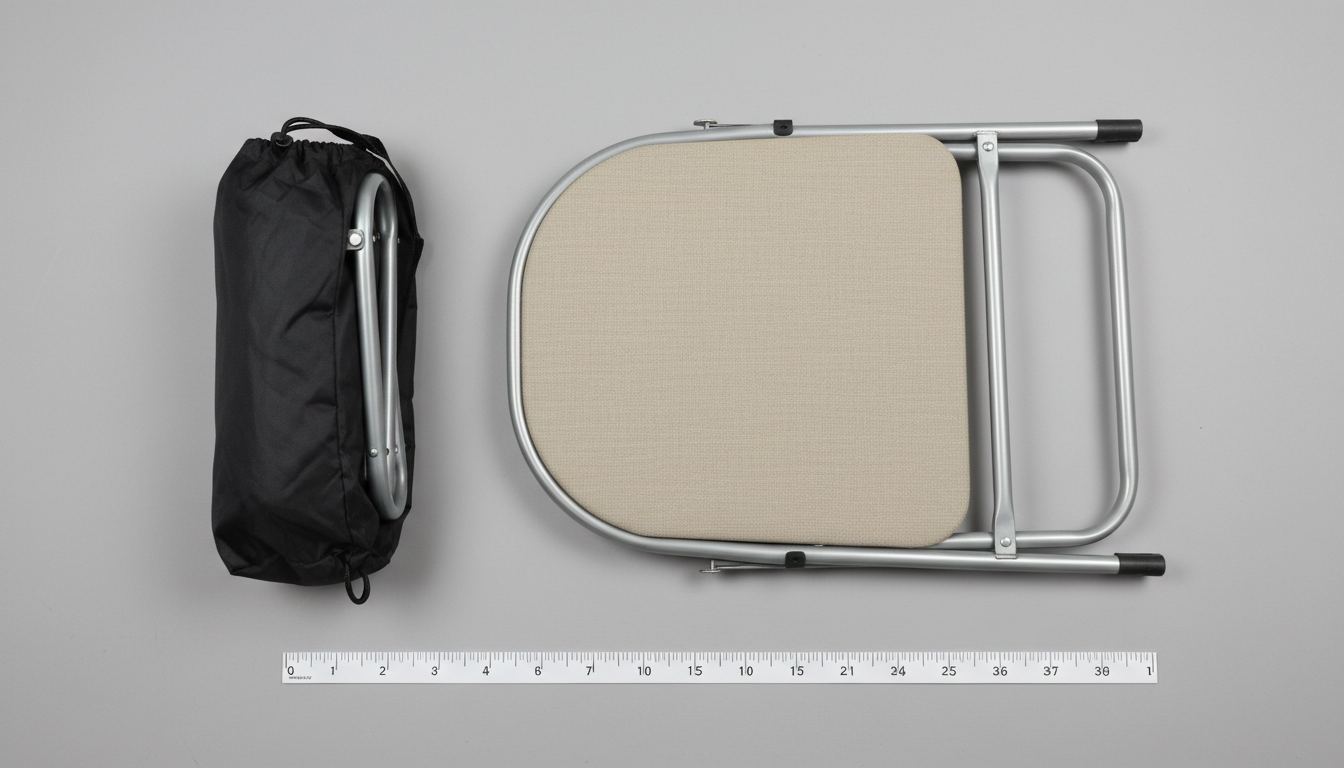 small folding table camping: size comparison of compact folding camp chair vs traditional folding chair