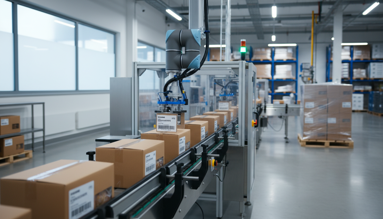 Automated food packaging serialization line