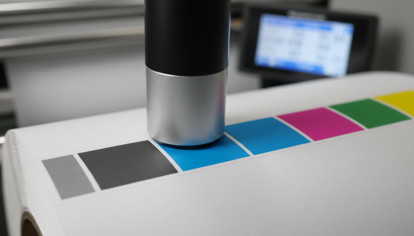 G7 color calibration on a label printing roll for accurate product label printing