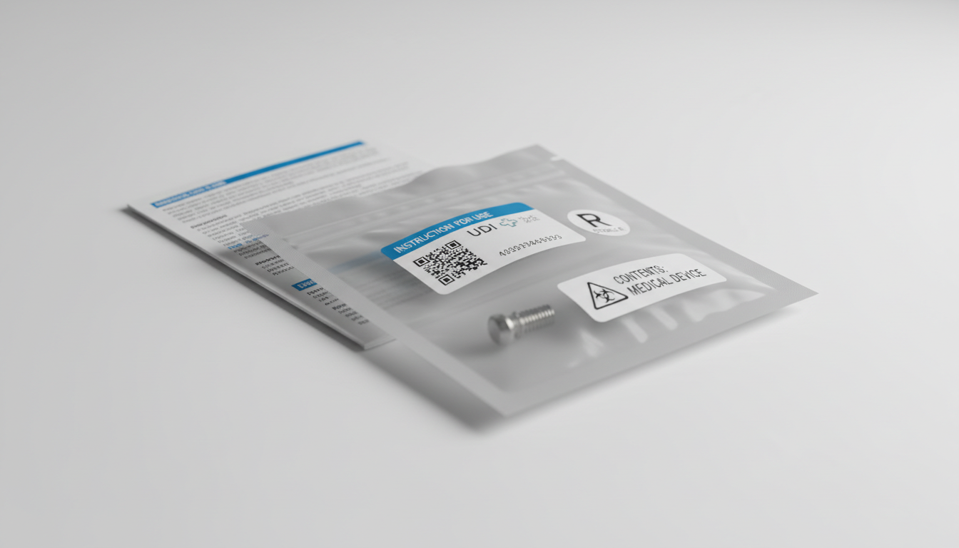 Medical device packaging with UDI compliance labeling
