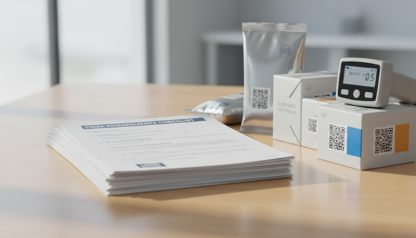 FSMA compliance documentation and packaging samples
