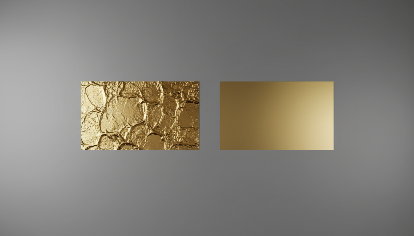 Hot-stamp vs digital foil simulation for premium product label printing