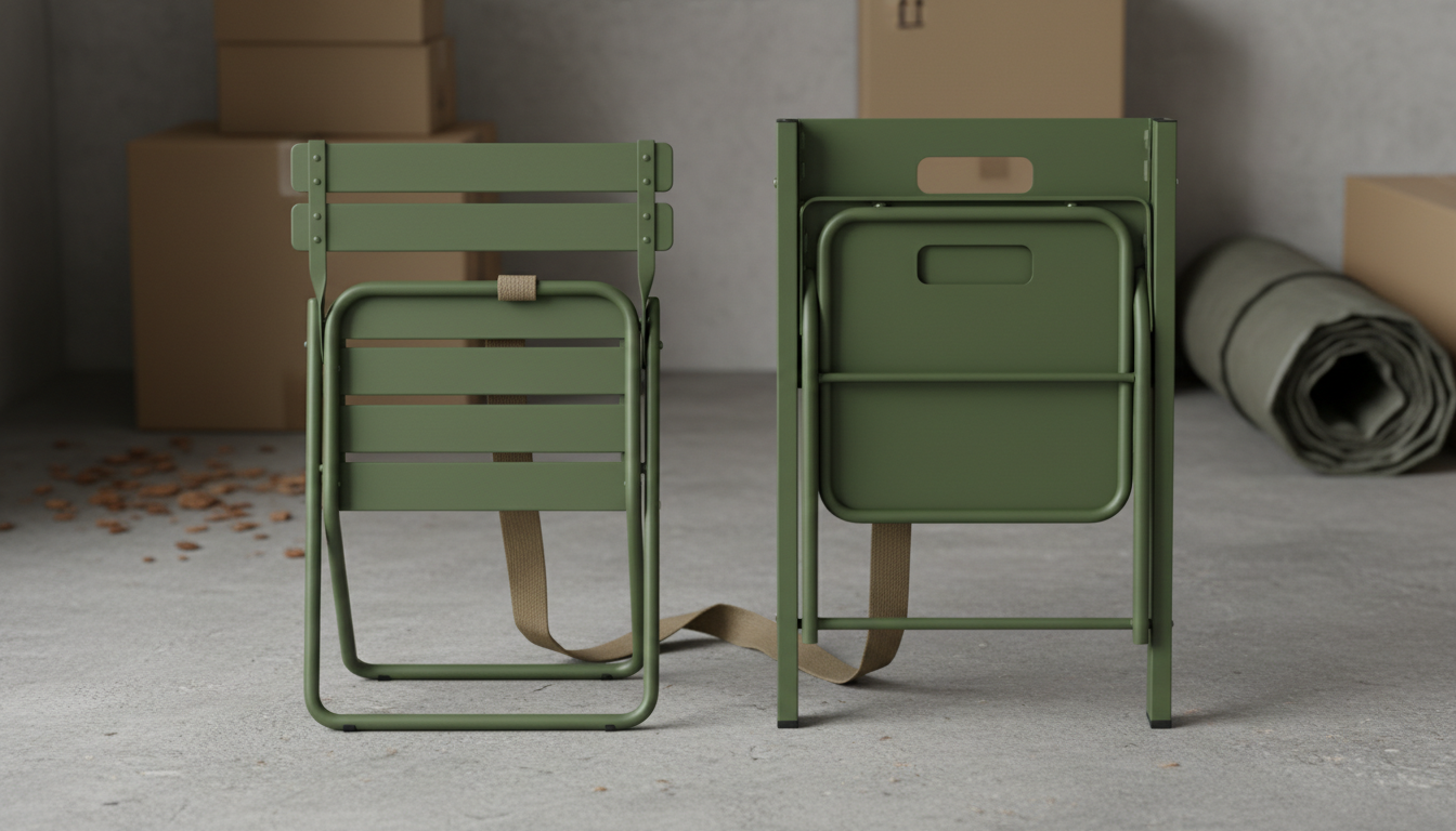 Matched outdoor chair portable and camper table system