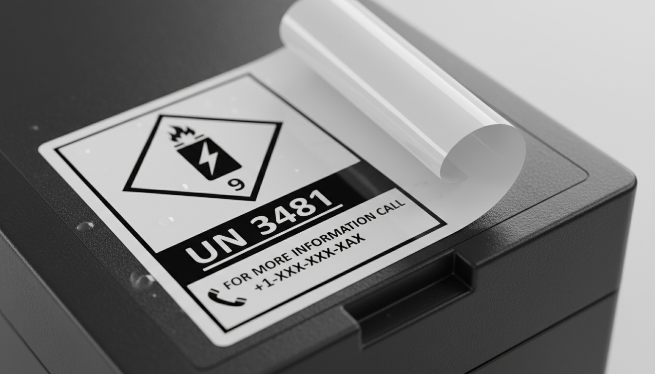 ghs label printing: compliant lithium battery label on polyester film for UN 38.3 transport